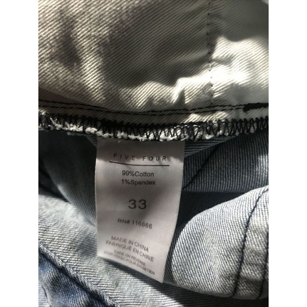 Five Four Corvin Slim Jeans Mens Size 33 Heavy‎ Wash Light Blue NWT - Picture 6 of 7